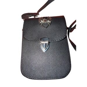 Skull Spider Goth Alt Crossbody Bag Womens Small Black Excellent